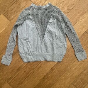 LF Emma & Sam Gray Mesh Oversize Sweater Size XS